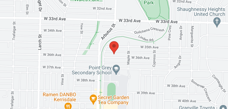 map of 2049 W 36TH AVENUE